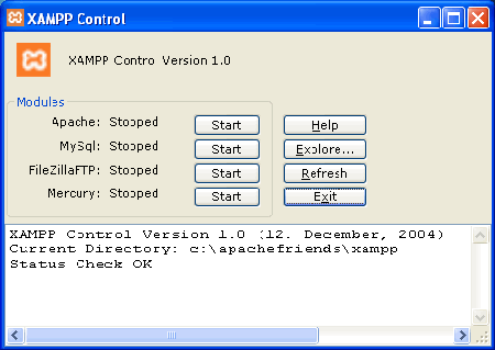 XAMPP Control