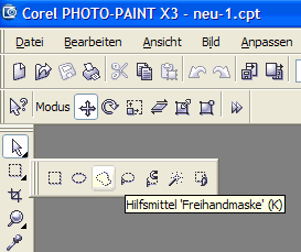 Masken in der Hilfsmittelpalette