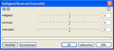 Filter-Dialog 'Helligkeit / Kontrast / Intensität'