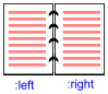 Verwendung der Pseudo-Klassen :left und :right