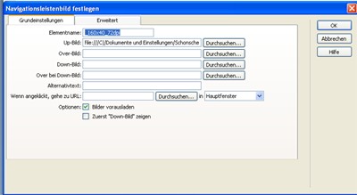 Erstellung eines Navigationsleistenbildes