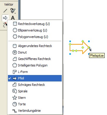 Die Autoform Pfeil