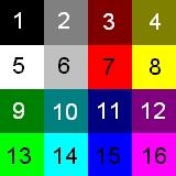 Die 16 Standardfarben in der Übersicht