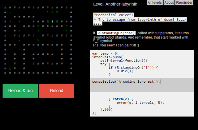 jsrobot - JavaScript Spiel