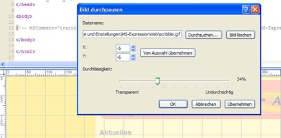 Durchpausbild auswählen