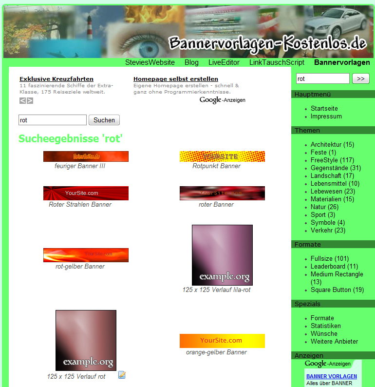 Bannersuche rot Bannersuche rot