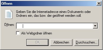 Webordner im Internet Explorer