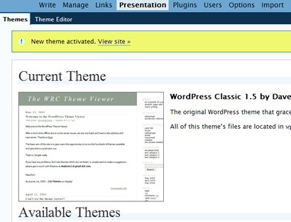 Presentations: Theme